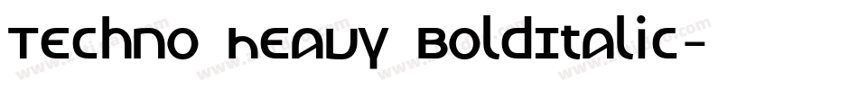 Techno Heavy BoldItalic字体转换